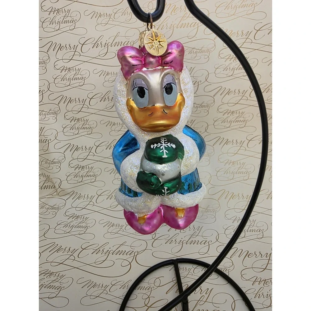 Christopher Radko Disney Jewel Daisy Snowball Daisy Duck Ornament 2000 VTG